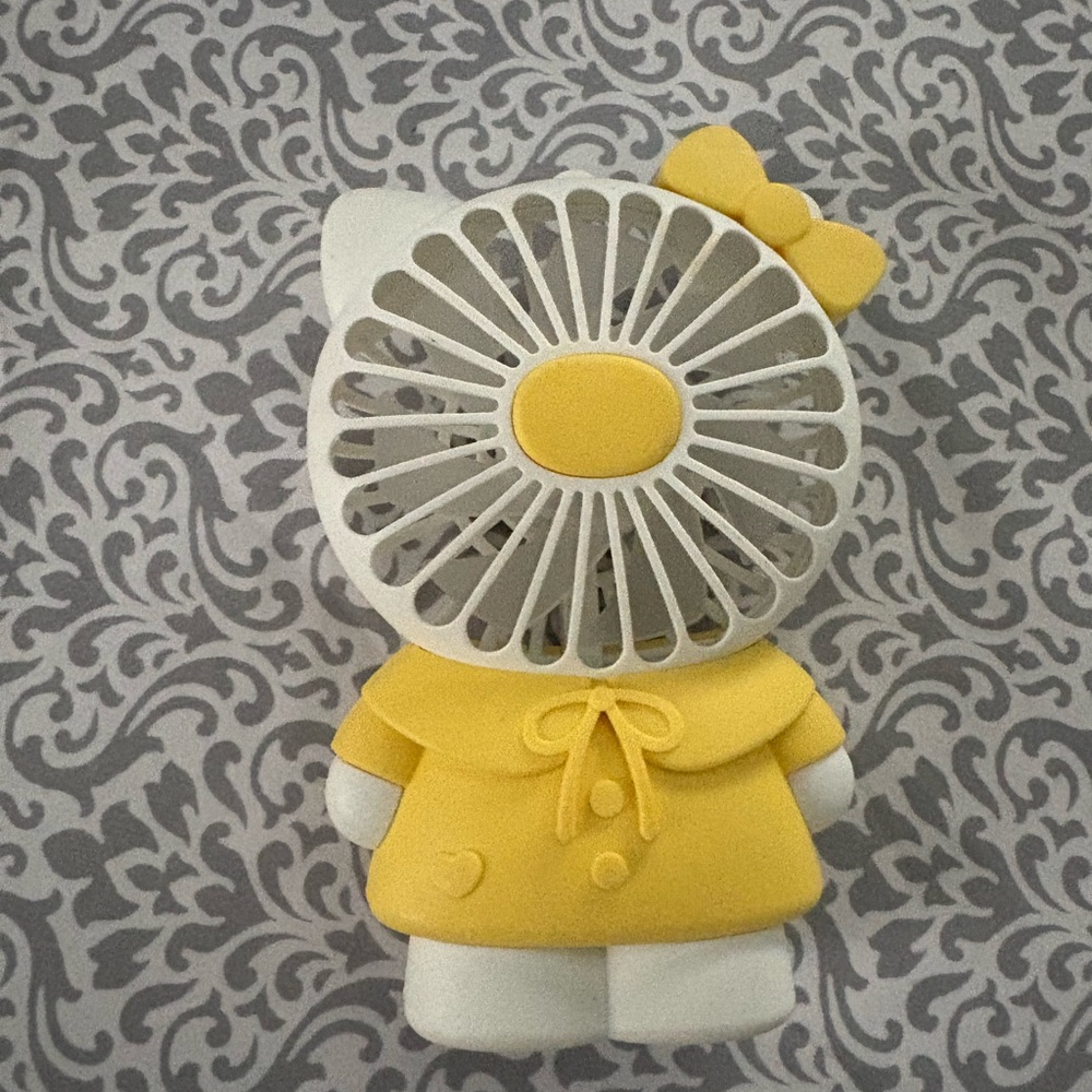 Yellow and White Character Fan